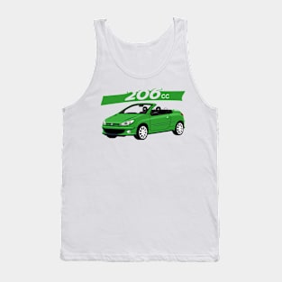 City car 206 cc Coupe Cabriolet france green Tank Top